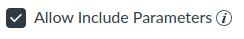 Canvas API setting Allow Include Parameters