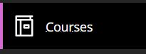 Course menu in Blackboard